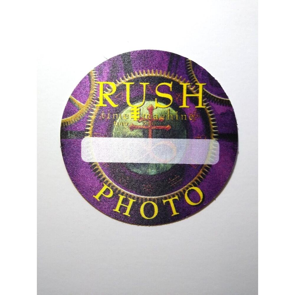 Rush time Machine Backstage Pass Original 2010 Hard Rock Music Photo Purple
